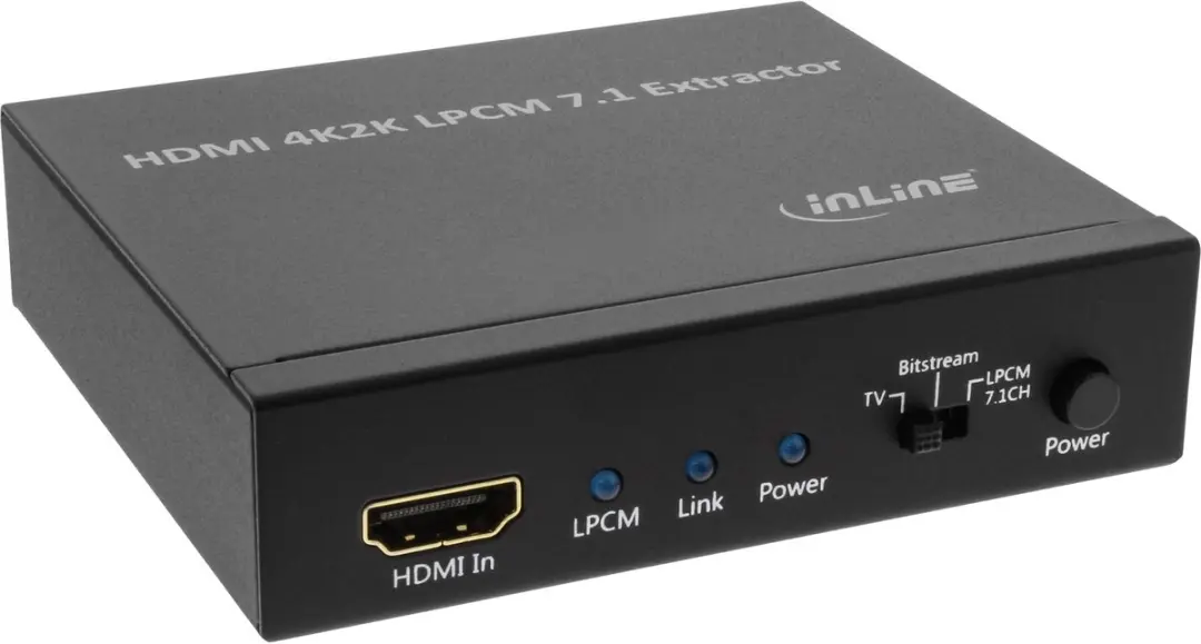 InLine INT-65007K HDMI Audio Extractor 7.1 Kanalen - Zwart