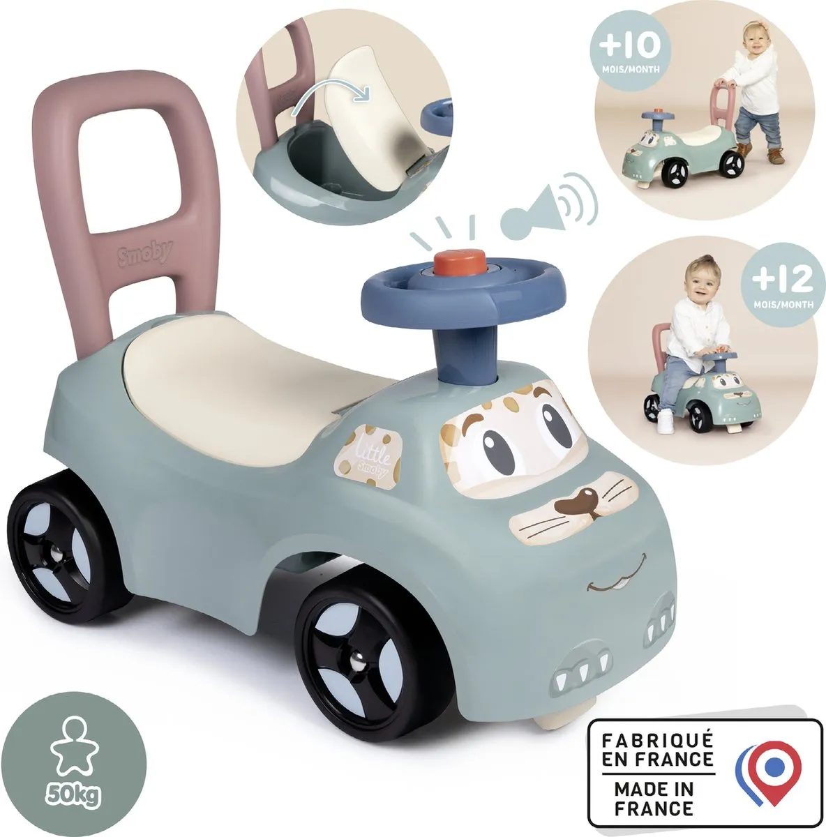 Smoby Little Smoby Auto Ride-On 7600140503 - 4 Wielen - afbeelding 6 van 6
