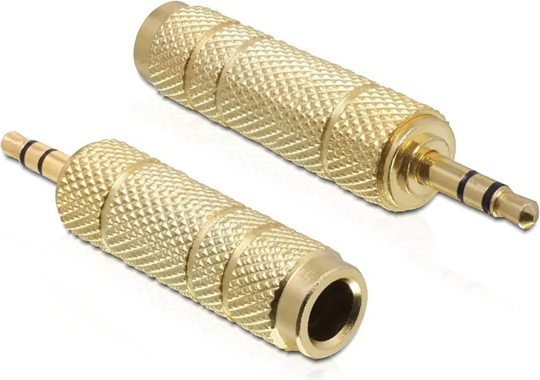 Delock 3,5mm naar 6,35mm Klinke Adapter - Goud
