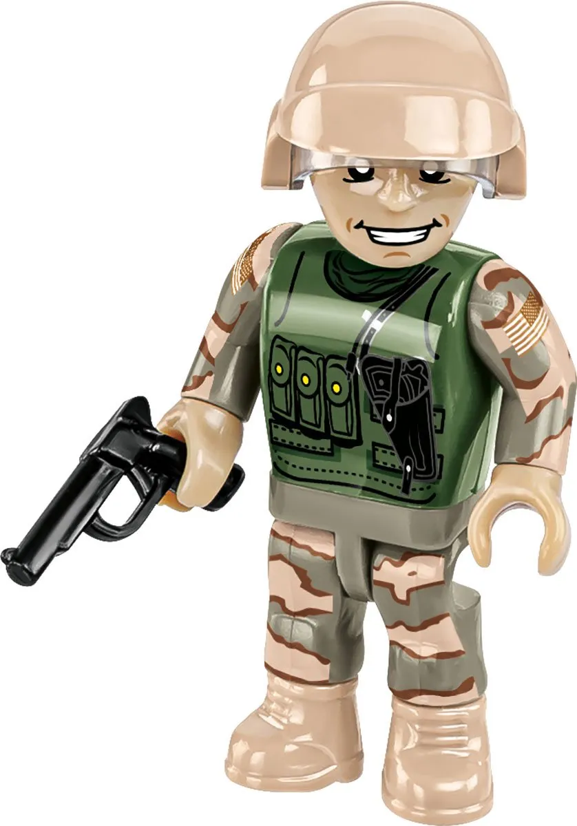 Cobi M1A2 Abrams 1000 Stenen - 1 Minifiguur - Beige
