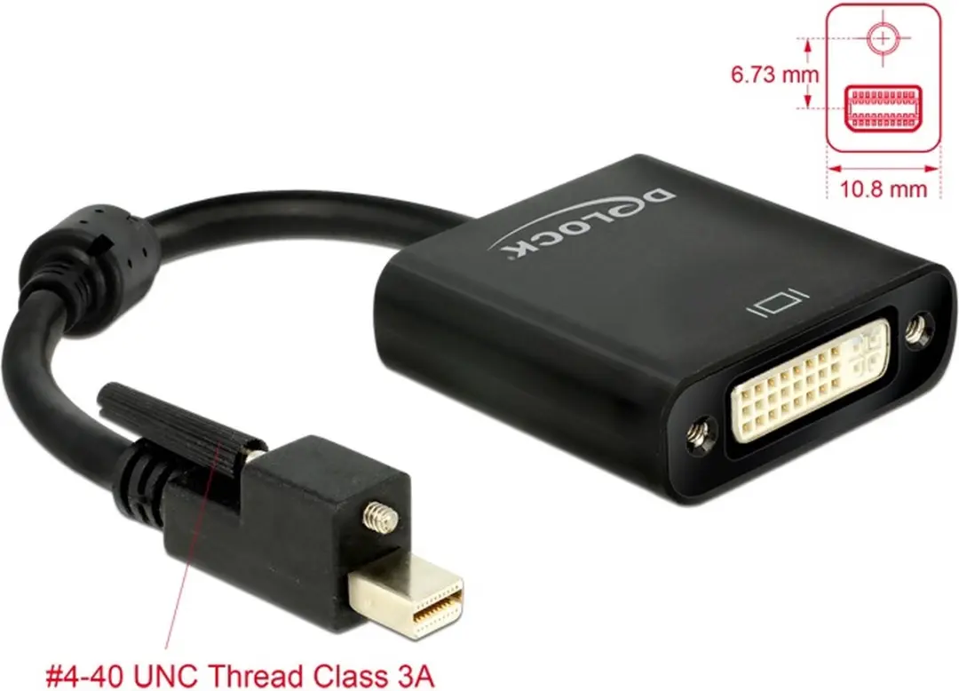 Delock Mini DisplayPort naar DVI Adapter 1920x1200