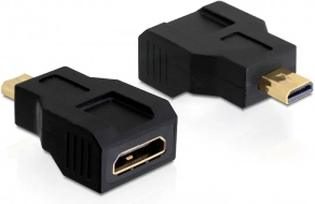 Delock Micro HDMI naar Mini HDMI Adapter 1.4 - 4K 30Hz - Zwart