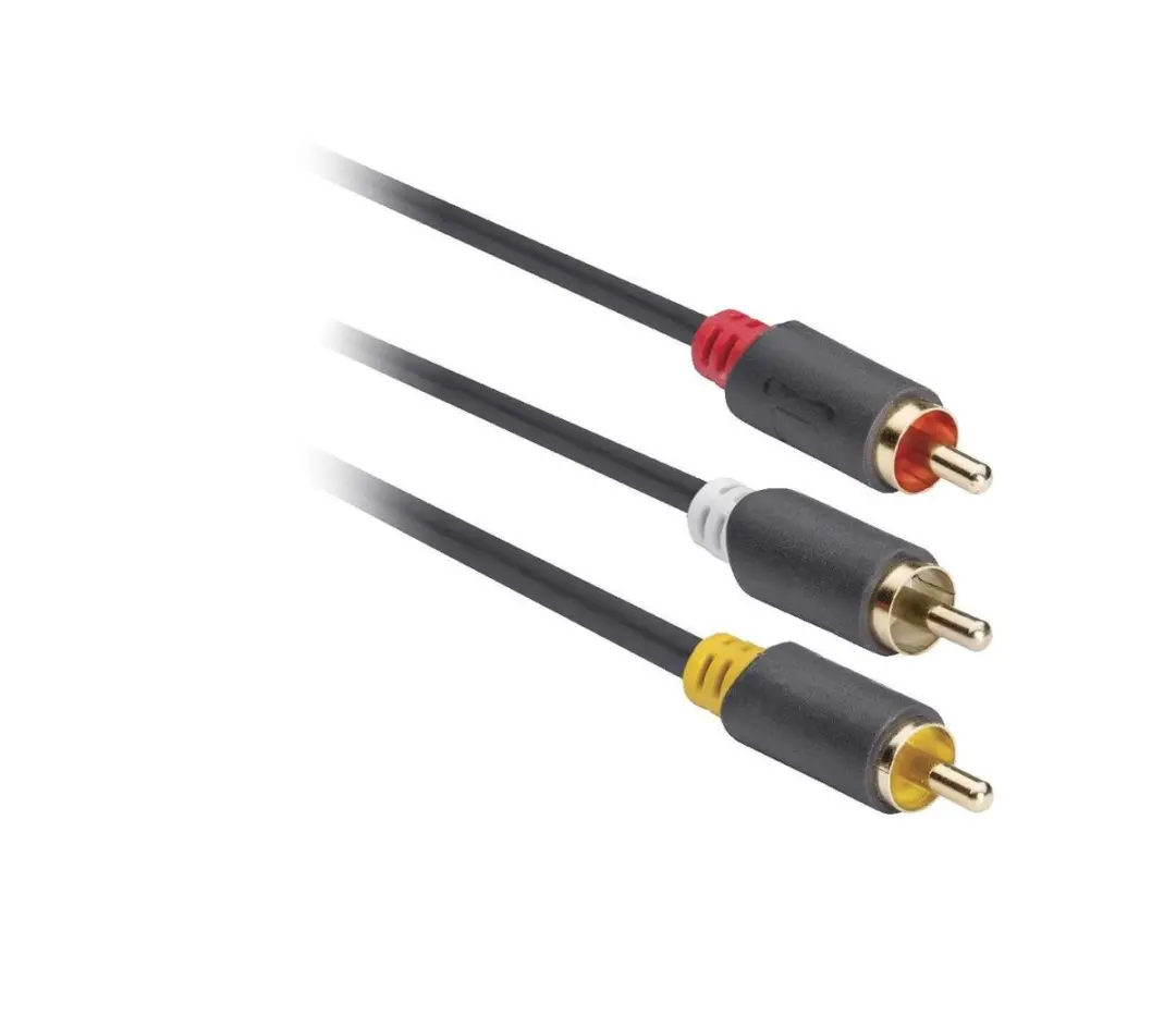 Konig Tulp AV Kabel KNV24300E50 - 5m - Zwart - afbeelding 3 van 4