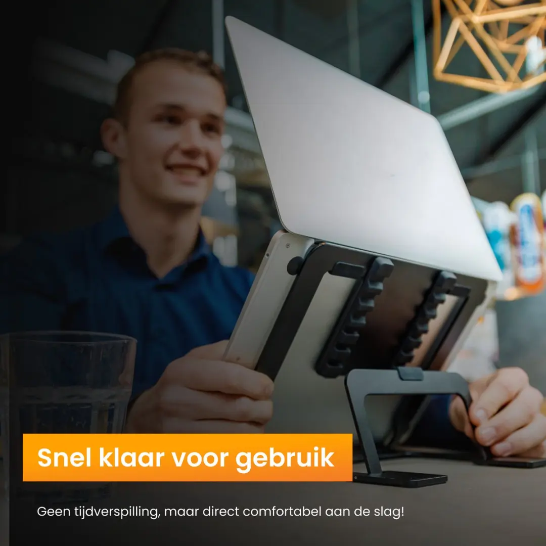 R2B Laptopstandaard Verstelbaar 10-17" - Zwart