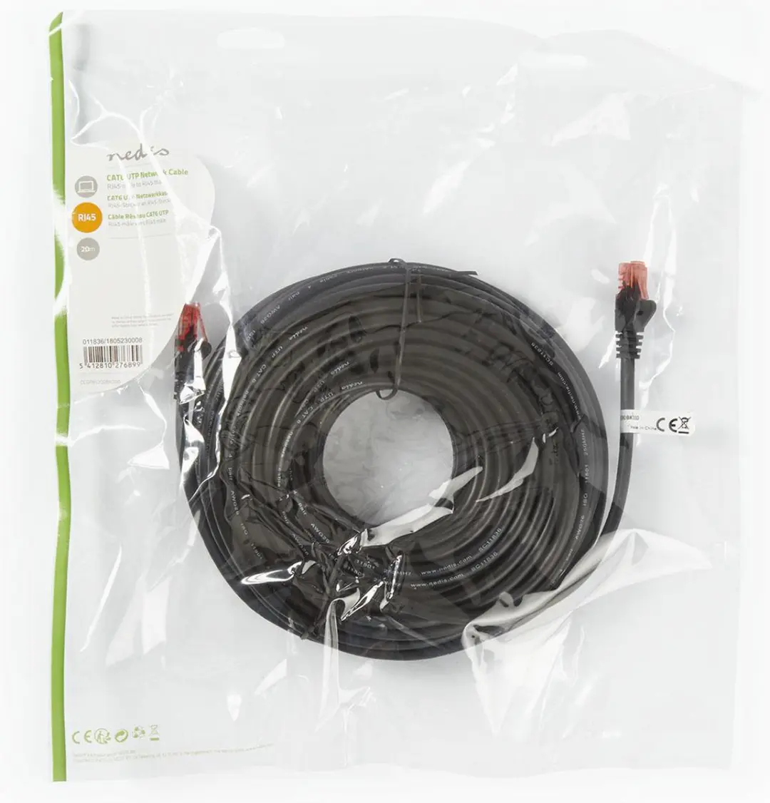 Nedis CAT6 Netwerkkabel 20m - Zwart