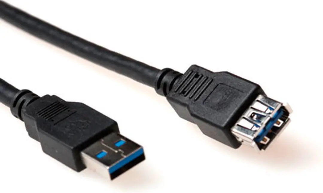 ACT SB3040 USB 3.0 Kabel A-male naar A-vrouw 0,50m - Zwart