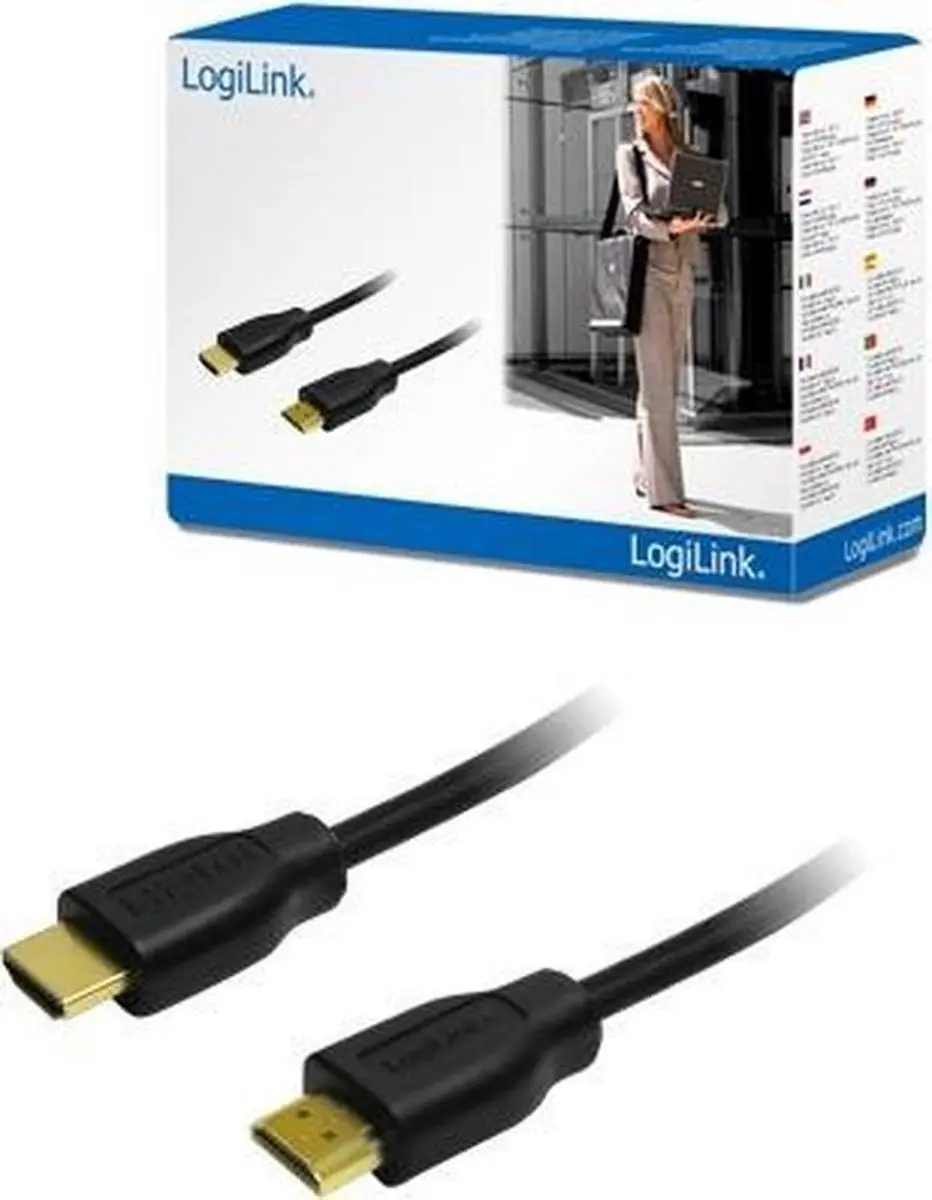 Logilink HDMI-Kabel Ethernet A-A CH0037 2.00m - Zwart