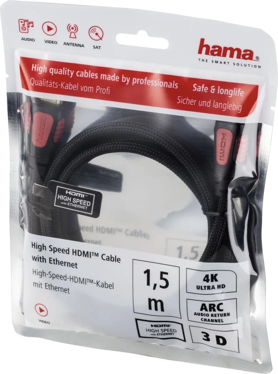 Hama High Speed HDMI-kabel Ethernet 1,5m - 20 Stuks