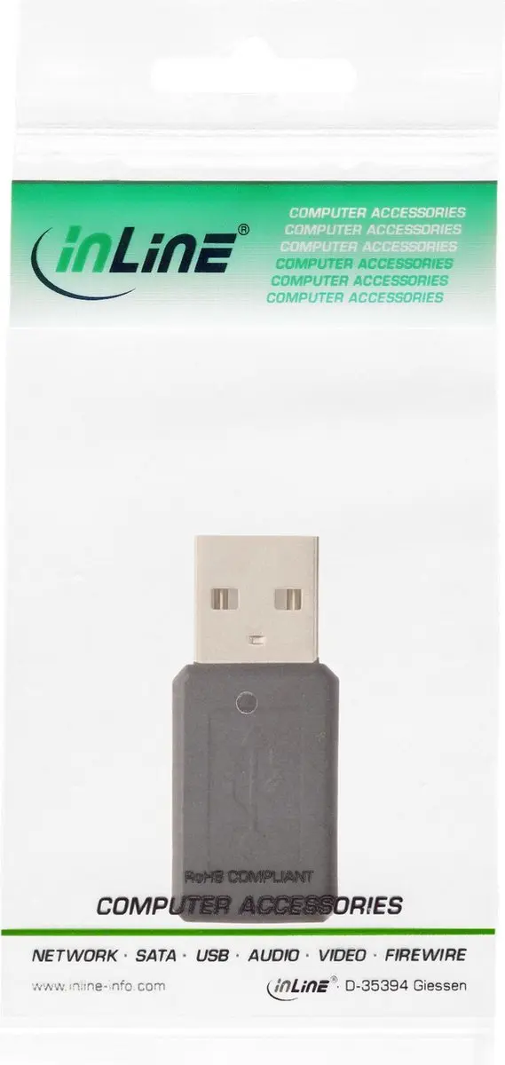 InLine USB Micro-B naar USB-A Adapter USB2.0 - Zwart