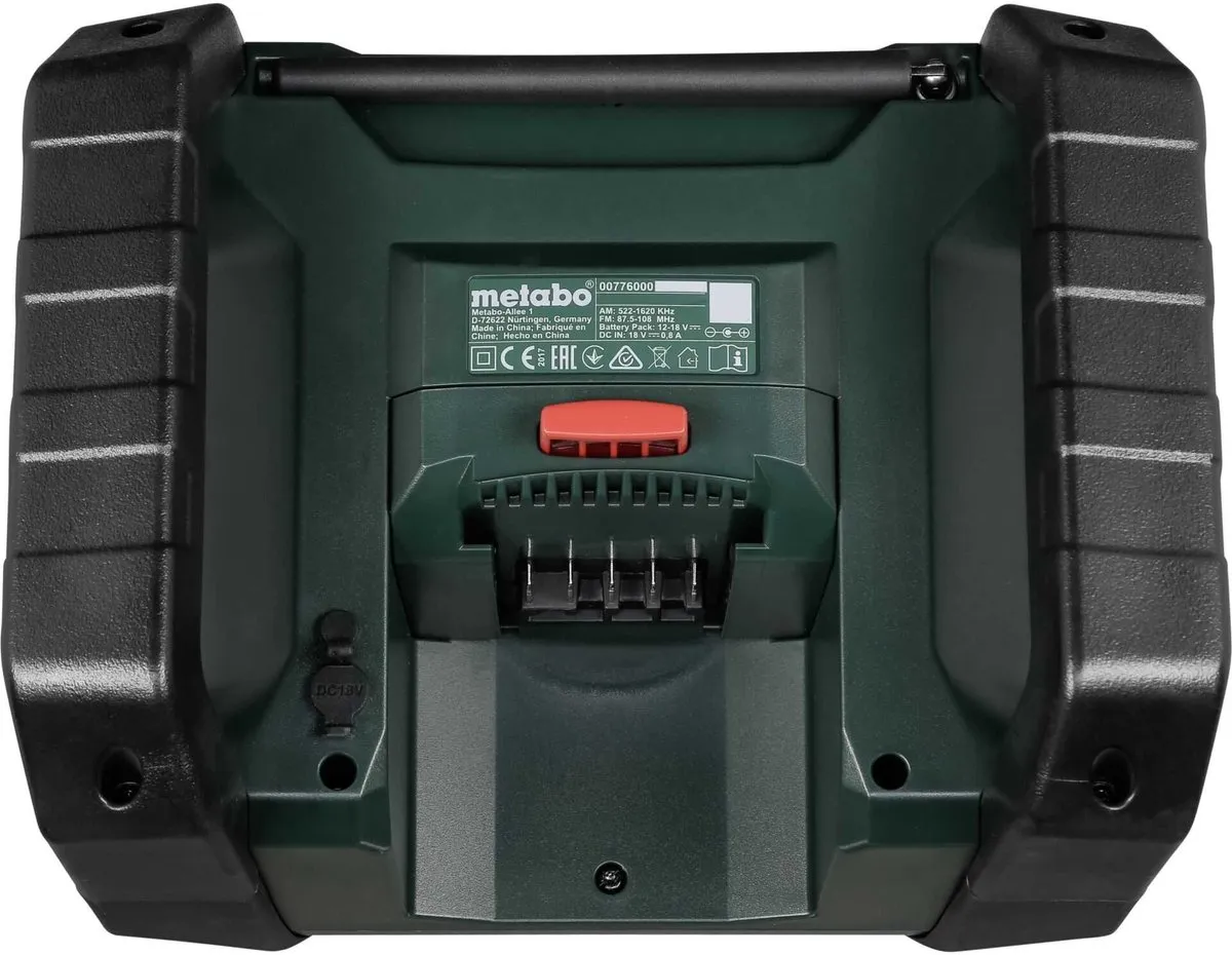 Metabo R 12-18 BT Bouwradio - 600777850 - Zwart/Groen/Grijs