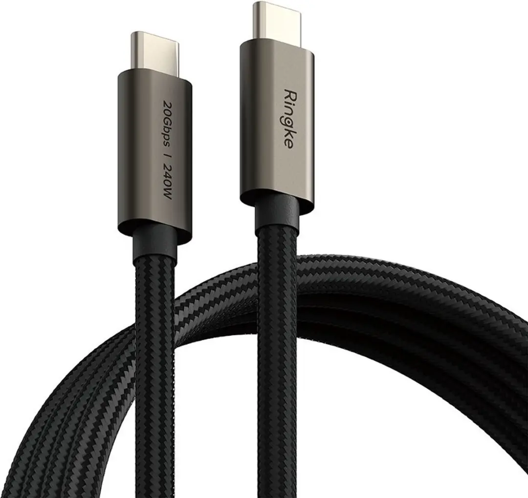 Ringke USB-C 3.2 Gen 2x2 PD240W Kabel 200cm - Zwart