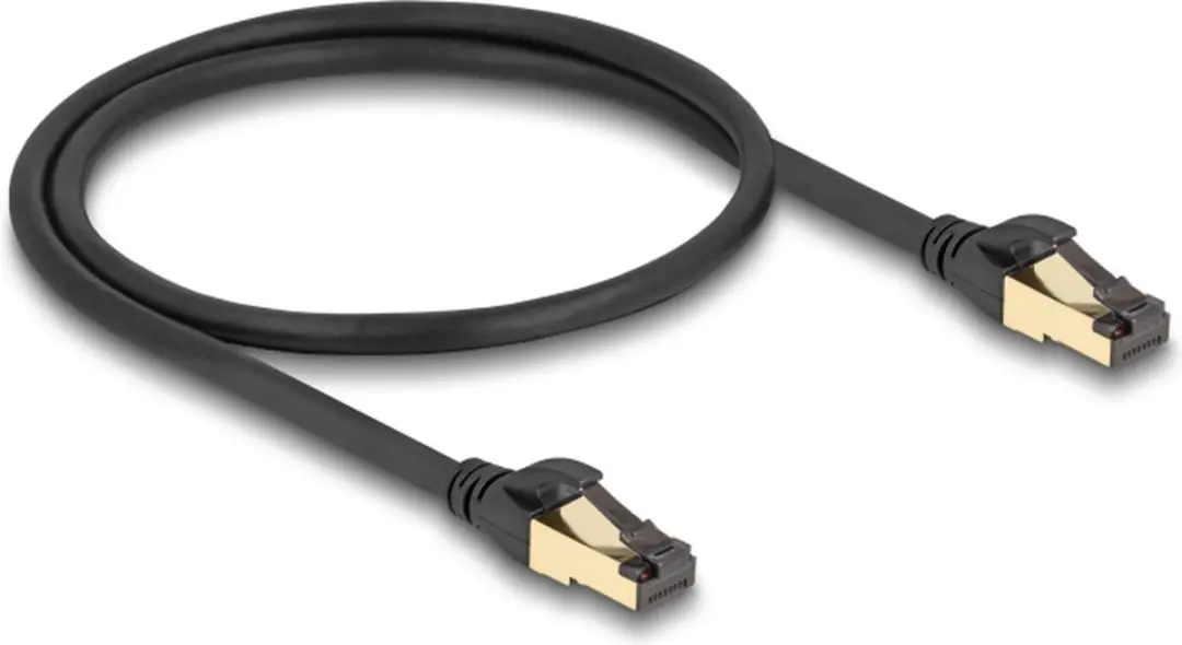 Delock RJ45 Netwerkkabel Cat.6A S/FTP Zwart 50cm