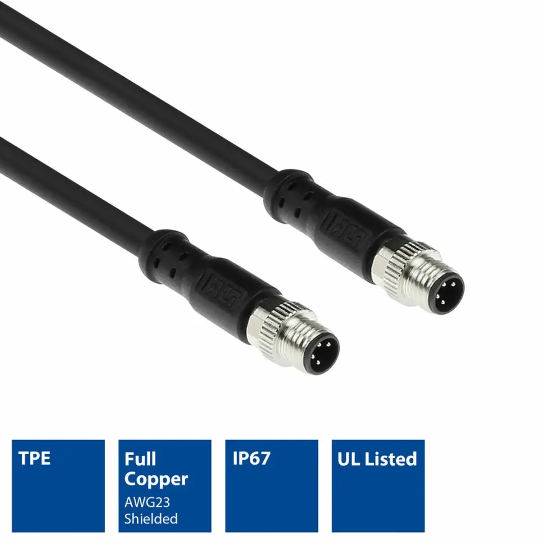 ACT Industrial SC3104 Sensor Kabel M8A 4-polig - 1,50m - Zwart