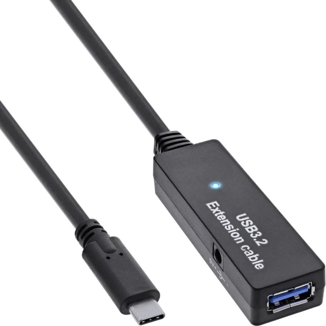 InLine USB-C naar USB-A Actieve Verlengkabel 5m