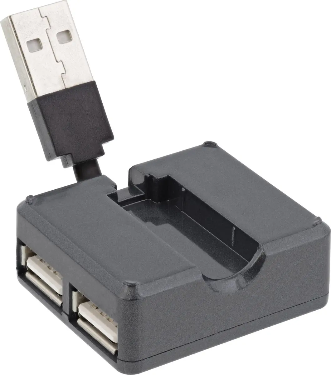 InLine USB 2.0 4-poorts Hub 33293L - Zwart