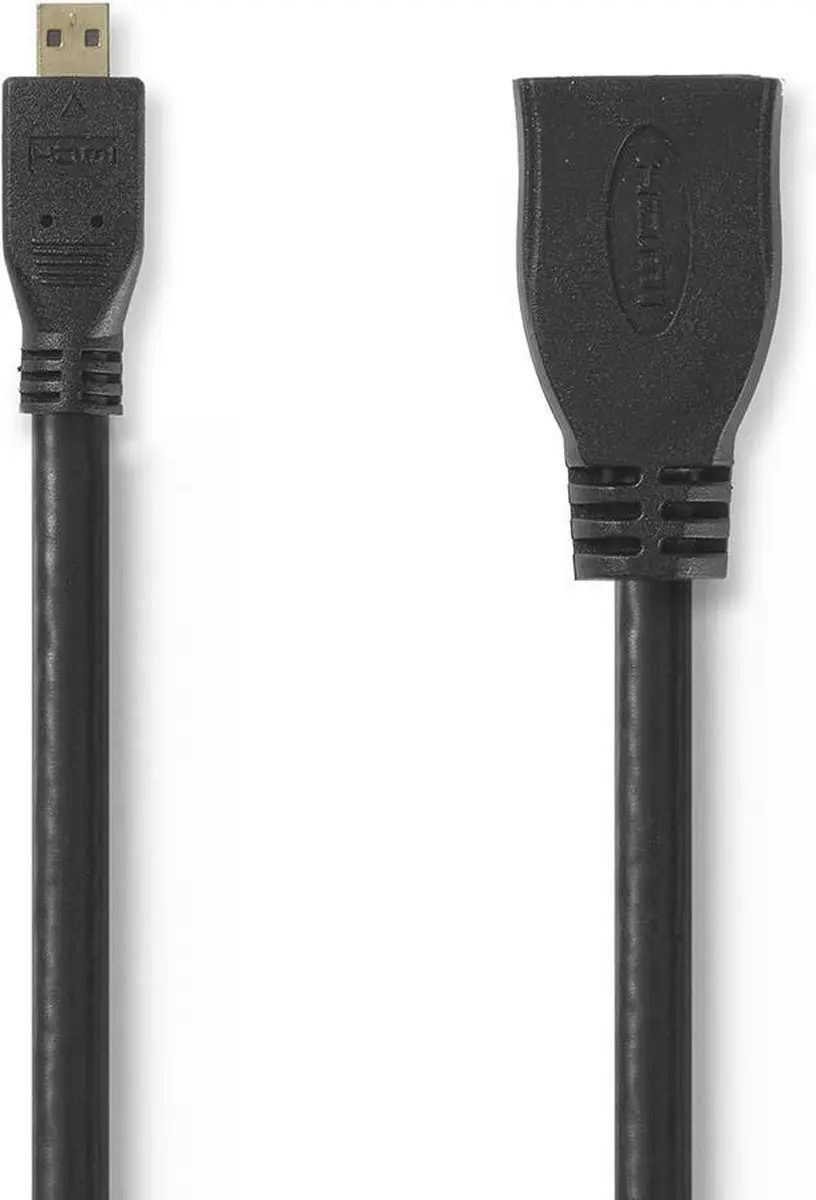 Nedis HDMI Micro Kabel 4K 10.2Gbps 0.2m - Zwart