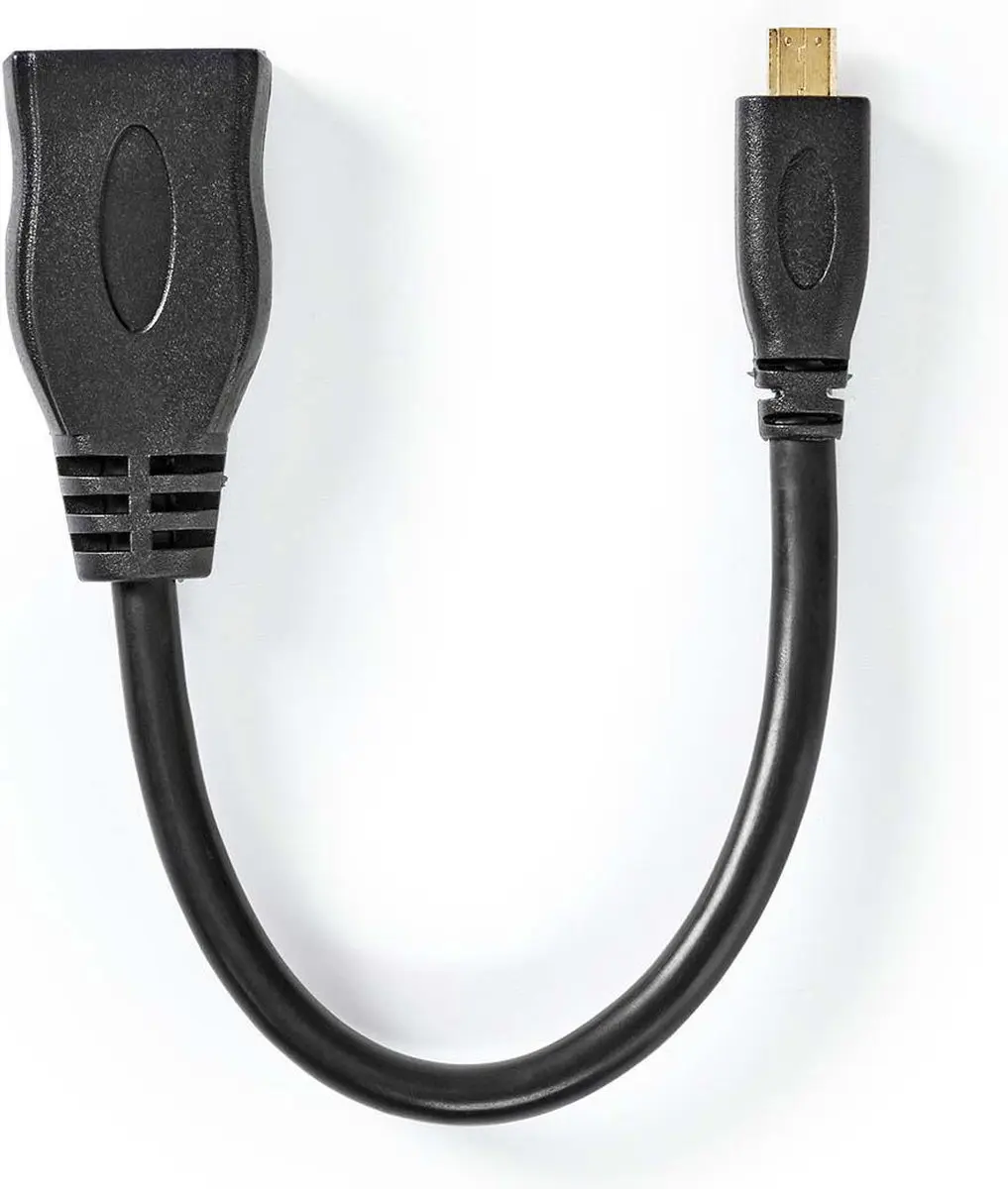 Nedis HDMI Micro Kabel 4K 10.2Gbps 0.2m - Zwart