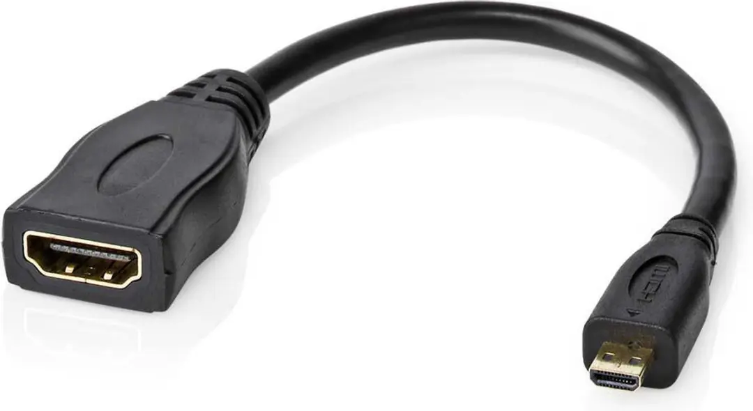 Nedis HDMI Micro Kabel 4K 10.2Gbps 0.2m - Zwart