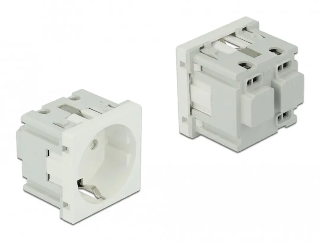 Delock Easy 45 Aardcontact Stopcontact - 10 Stuks - Wit