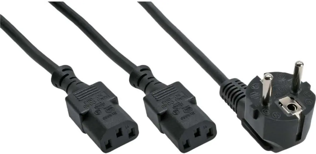 ACT Stroom Splitskabel CEE7/7 Haaks AK5050 - 1m