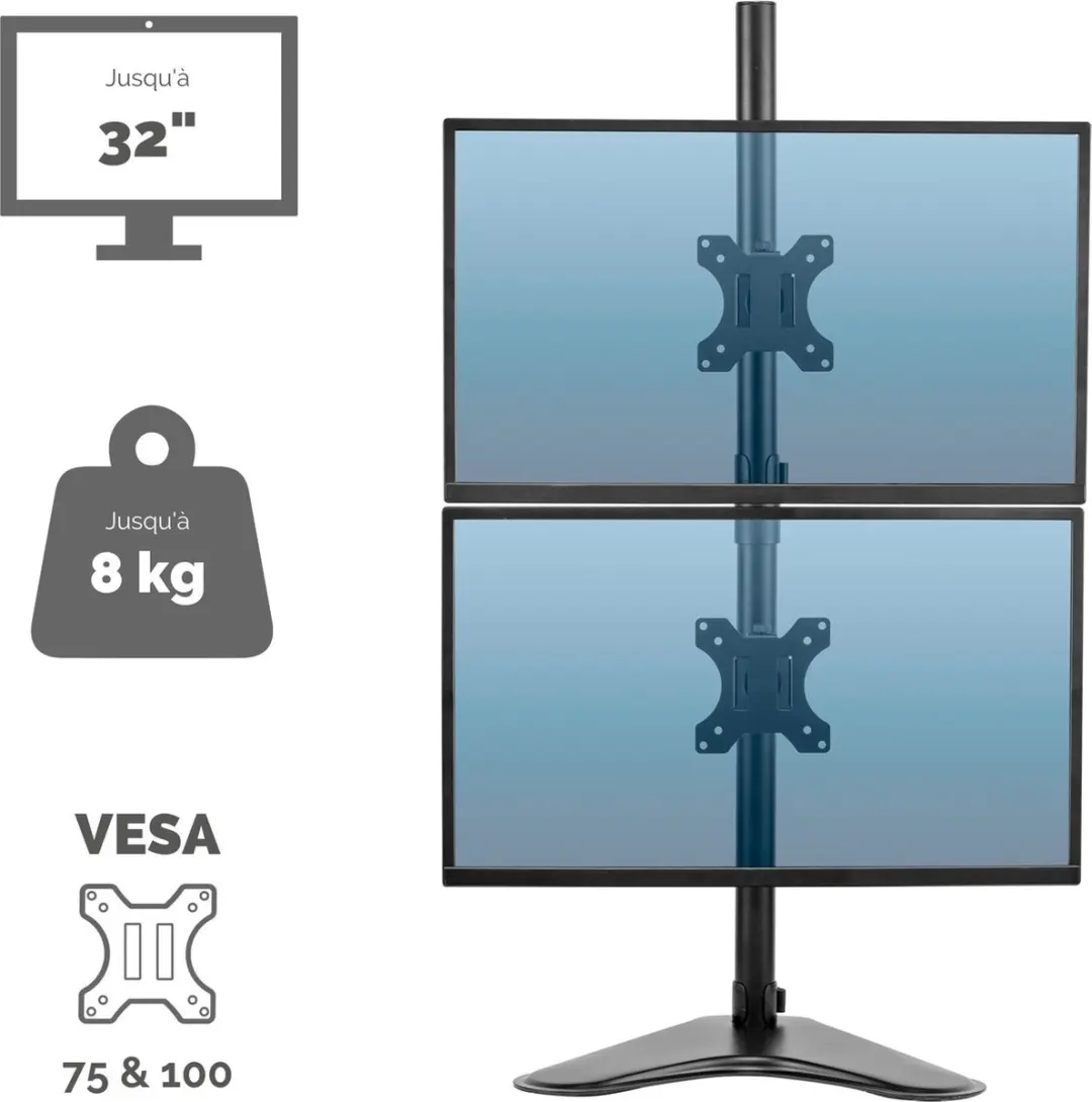 Fellowes Seasa Professional Series Monitorarm 2 Schermen - Zwart