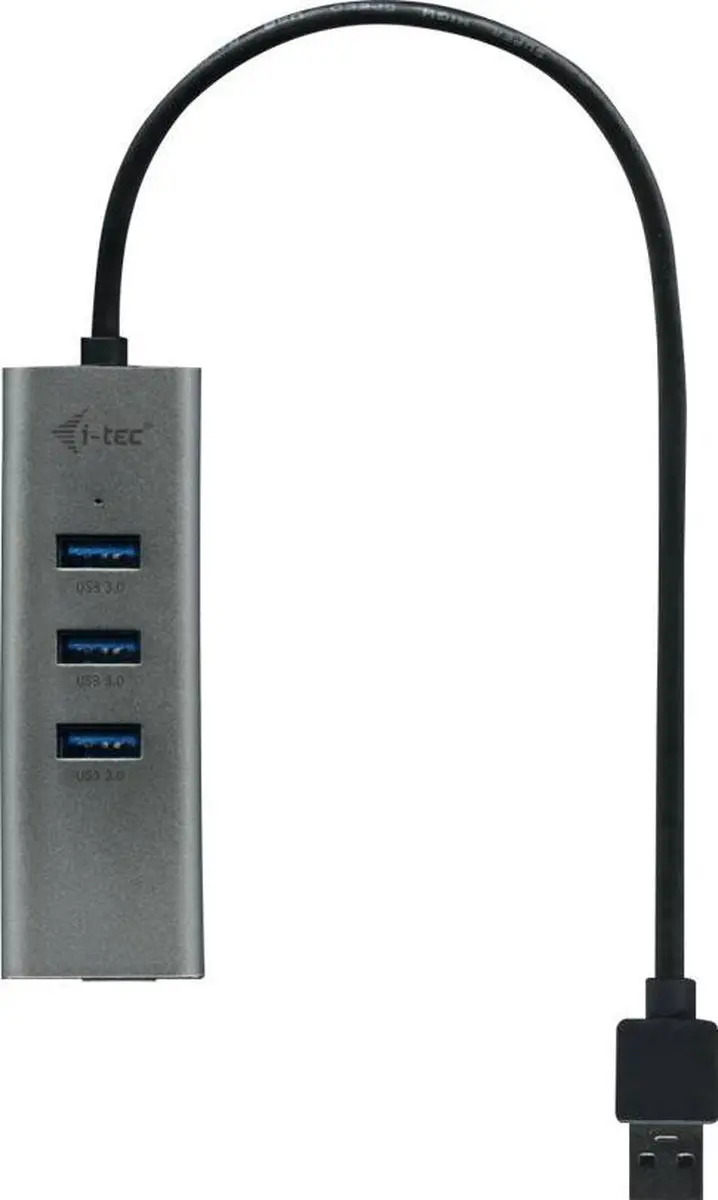 I-tec USB 3.0 Metal HUB 4 Poorten - Zwart