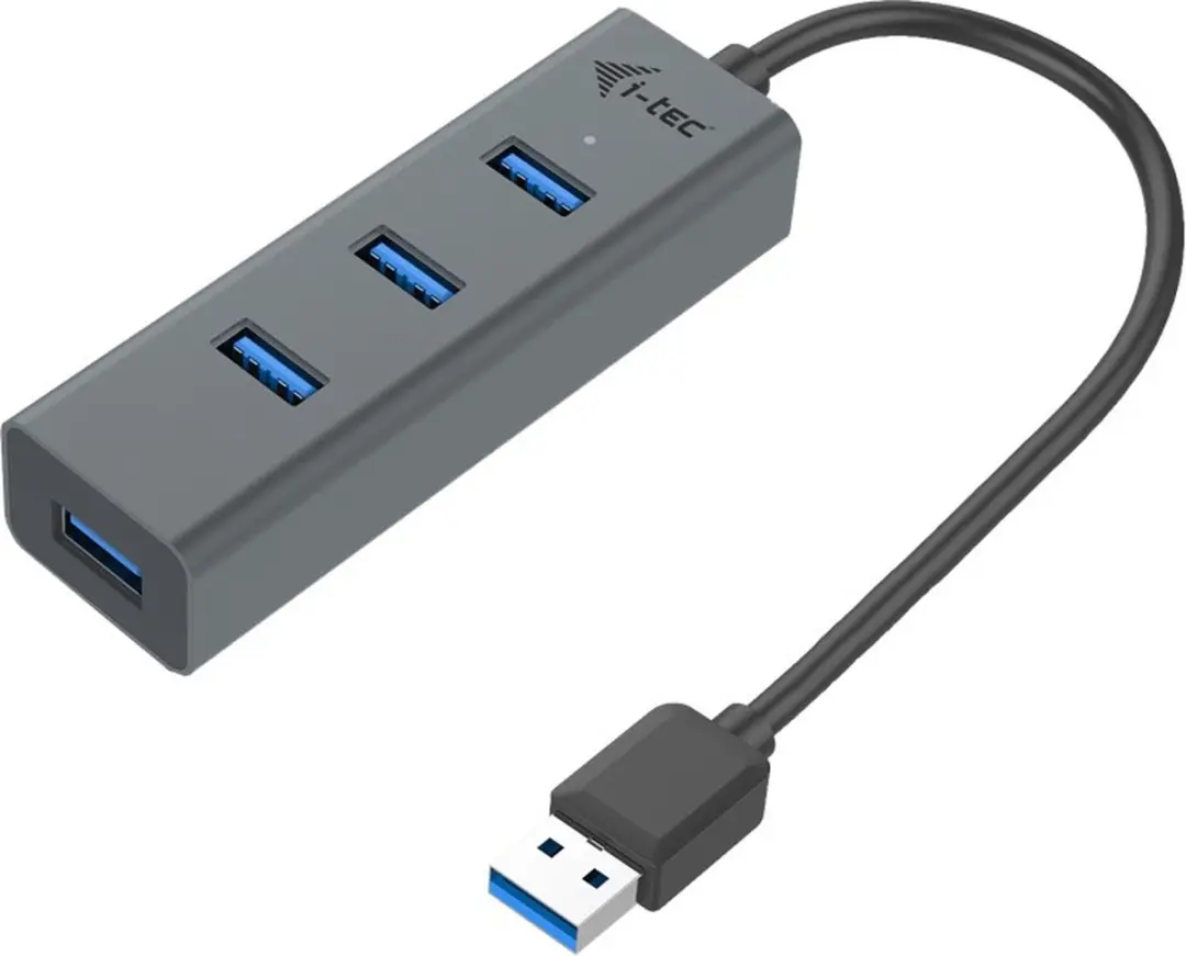 I-tec USB 3.0 Metal HUB 4 Poorten - Zwart