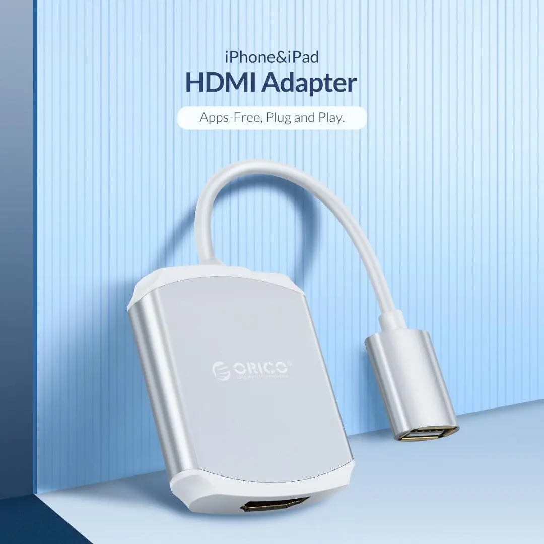 ORICO ORI-PE-M2-SV HDMI-adapter iPhone/iPad - 1080P @60Hz - Zilver