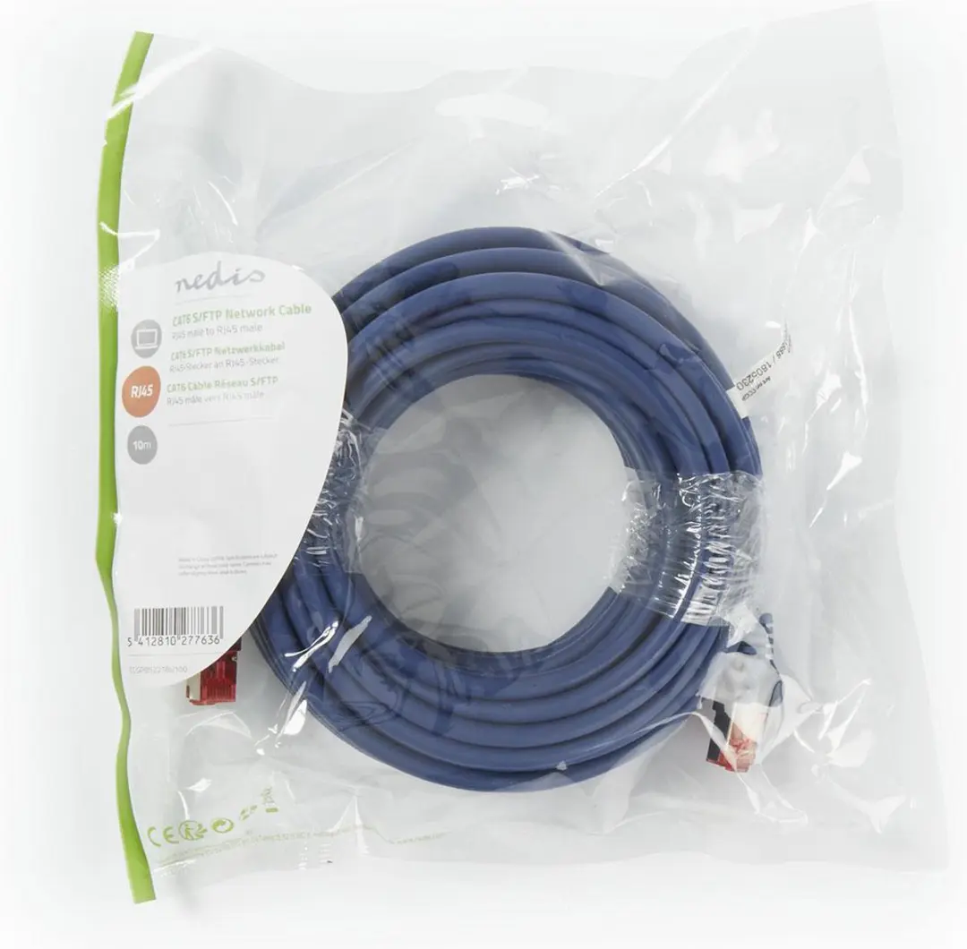 Nedis CAT6 Netwerkkabel RJ45 Male S/FTP 10m - Blauw