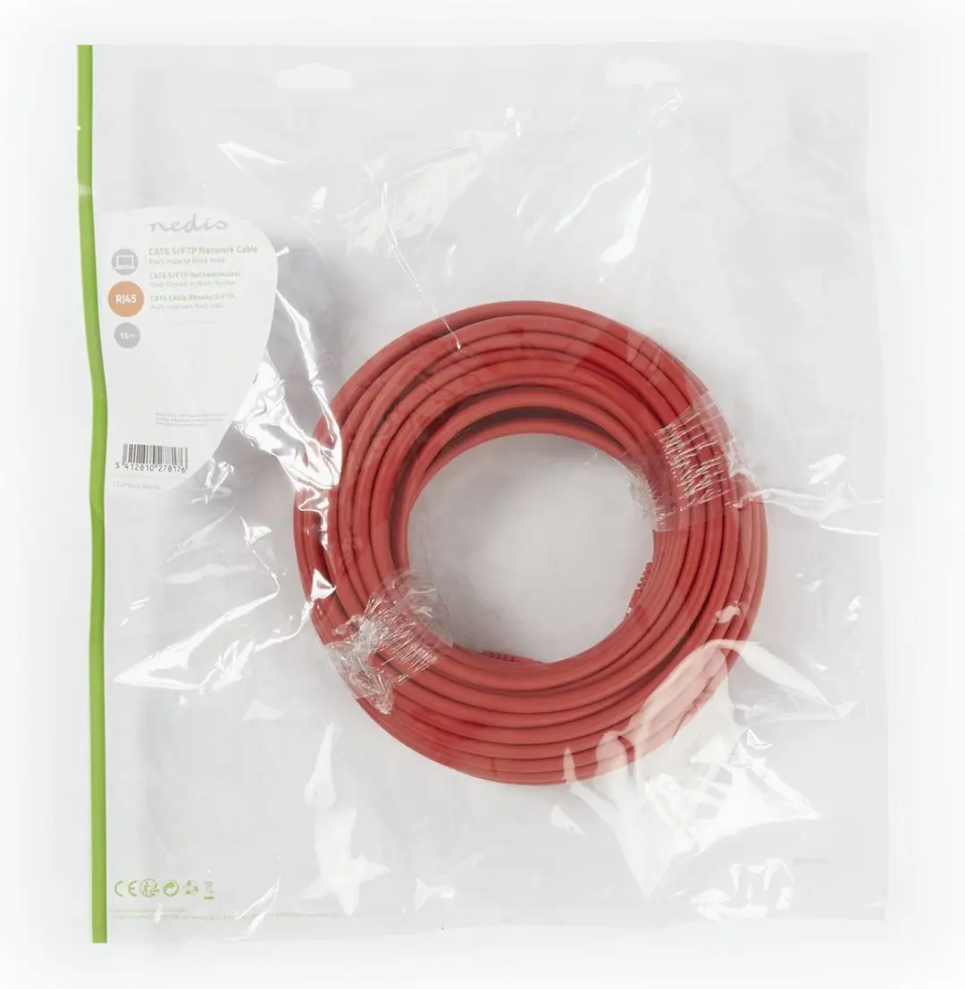 Nedis CAT6 Netwerkkabel CCGP85221RD150 - 15m - Rood