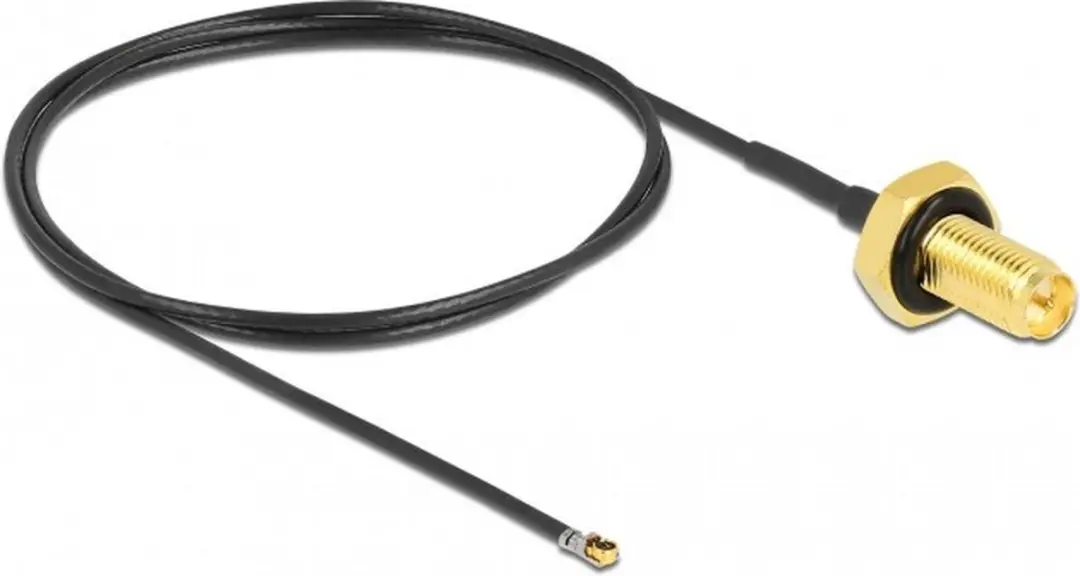 Delock MHF 4L LK RP-SMA Kabel - Micro Coax 1,37mm - 50 Ohm - 0,5m