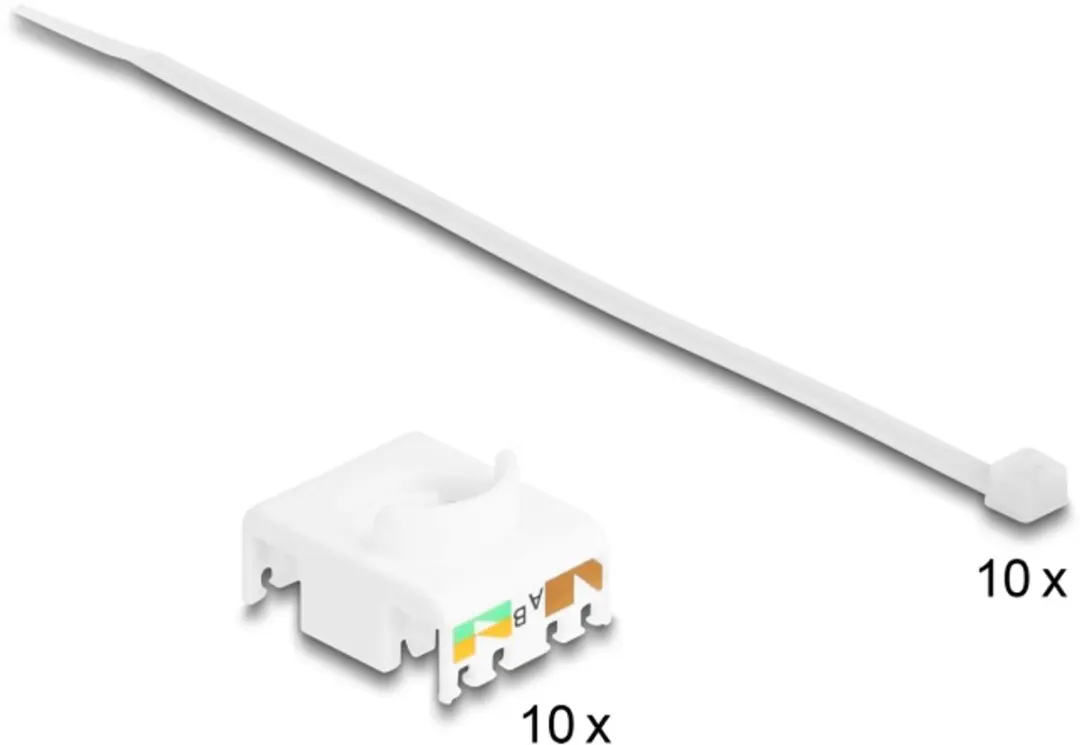 Delock Keystone RJ45 Cat.6A LSA Modul - 10 Stuks