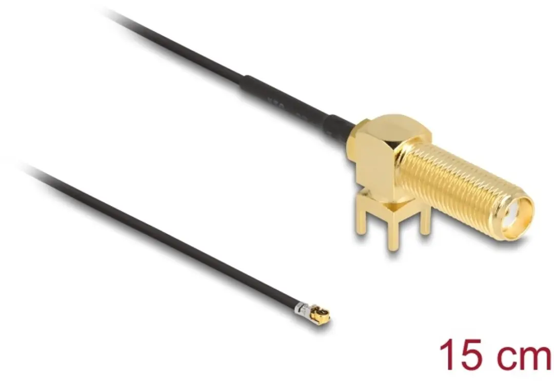 Delock Antennekabel SMA 90° PCB Jack naar I-PEX MHF 4L 15cm