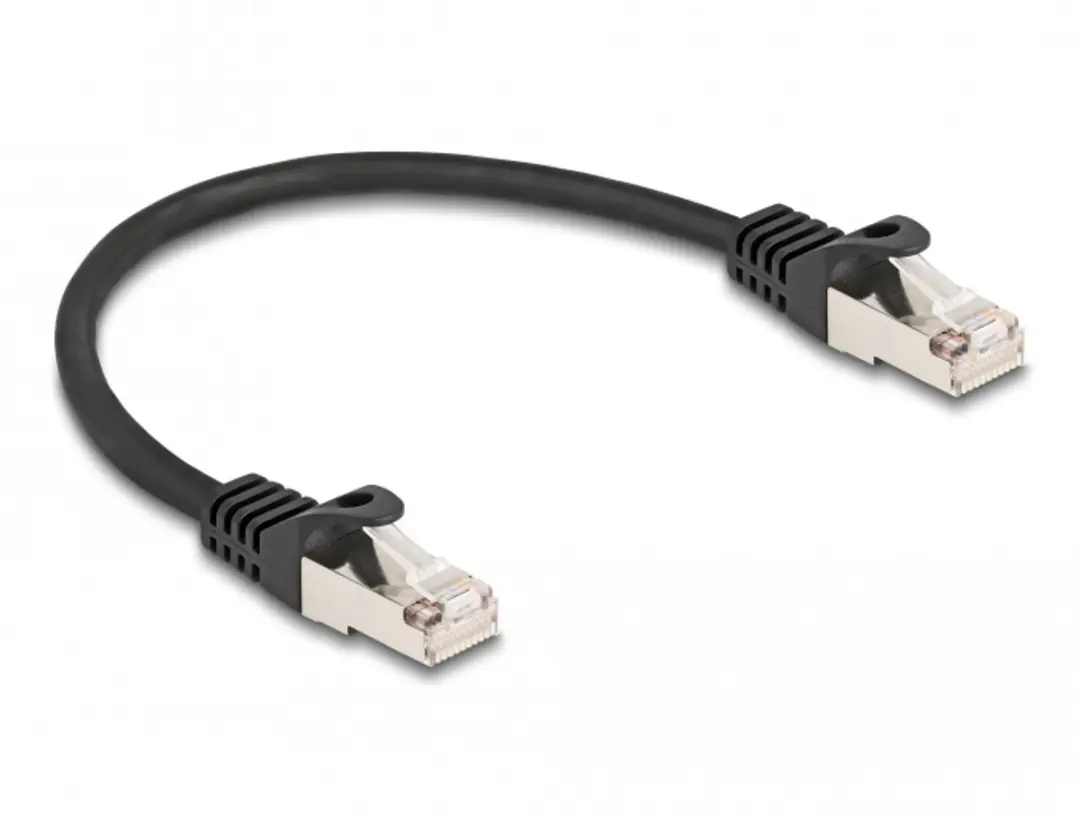 Delock RJ50 Kabel S/FTP M-M 0,25m - Zwart
