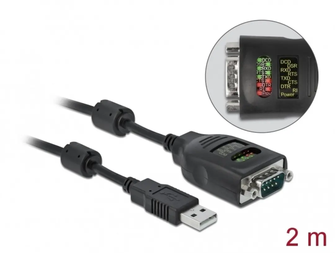 Delock USB naar RS-232 DB9 Adapter