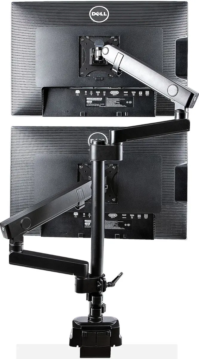 Startech ARMDUALPIVOT Dubbele Monitorarm - Zwart