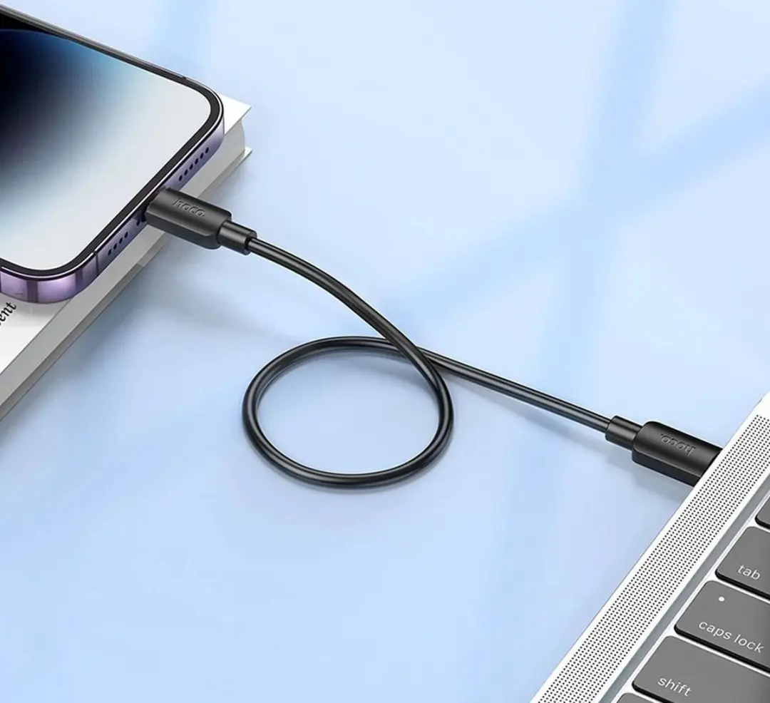 Hoco X96 USB-C naar Lightning Laadkabel 20W PD - 0,25m - Zwart