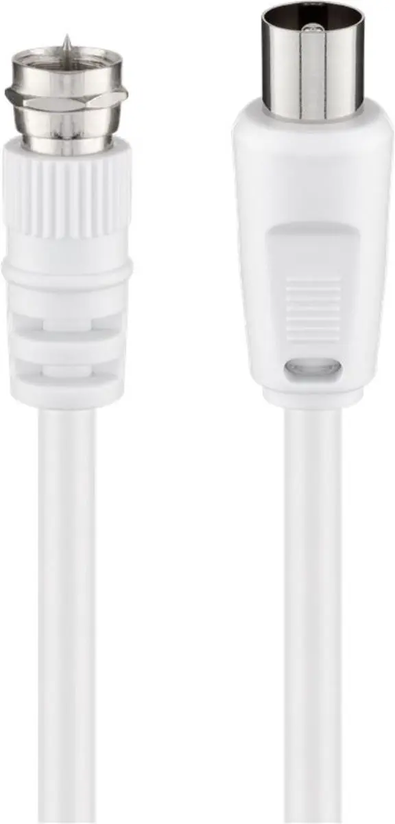 Goobay F-connector naar Coax Plug Antennekabel 1.5m - 10 Stuks