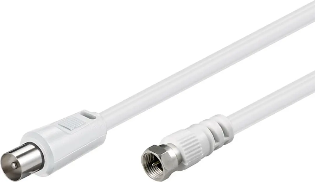 Goobay F-connector naar Coax Plug Antennekabel 1.5m - 10 Stuks