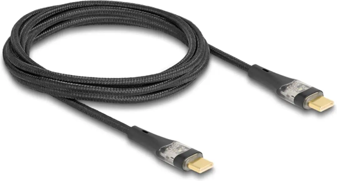 Delock USB-C naar USB-C Kabel 100W PD 3.0 - 2m - Zwart