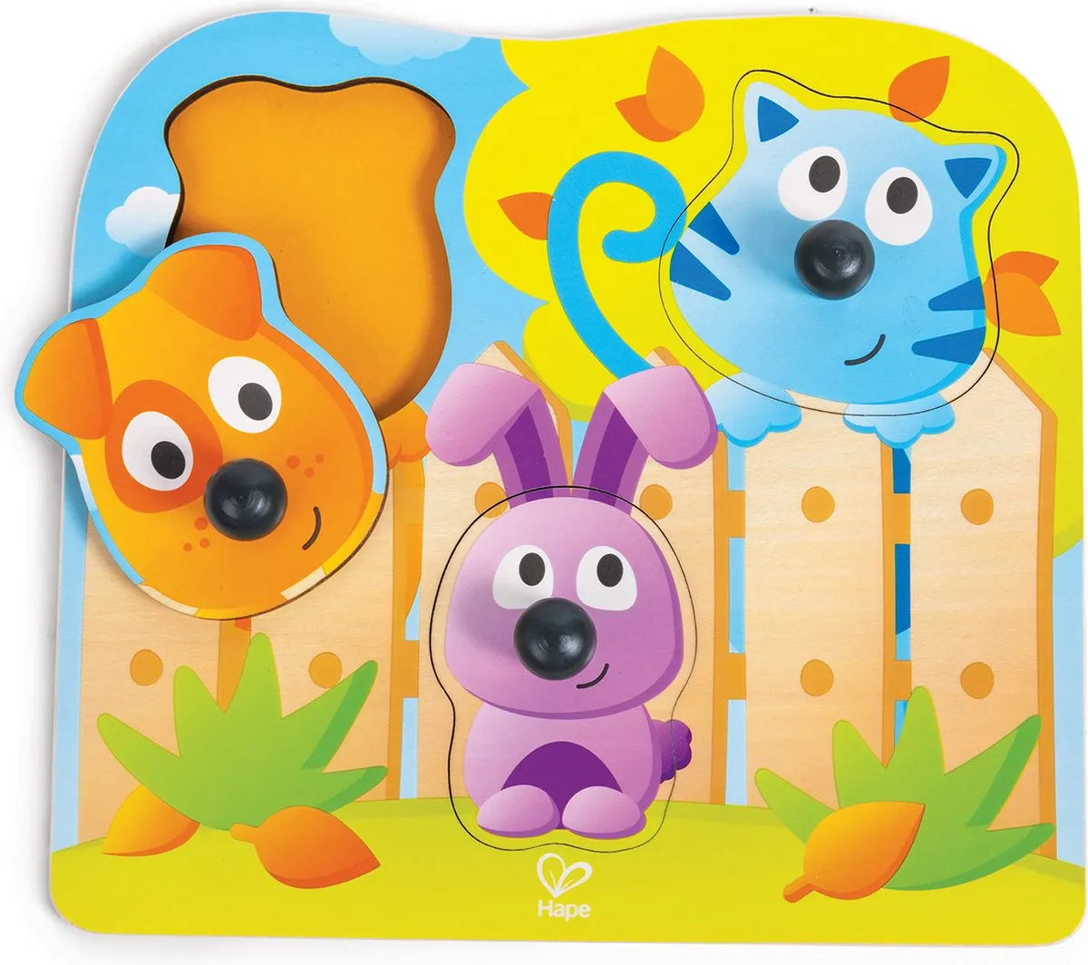 Hape Grote Neus Huisdier Puzzel 4 Stuks - E1309 - afbeelding 5 van 5