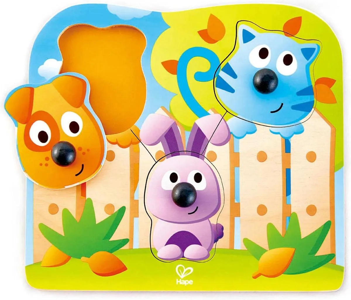 Hape Grote Neus Huisdier Puzzel 4 Stuks