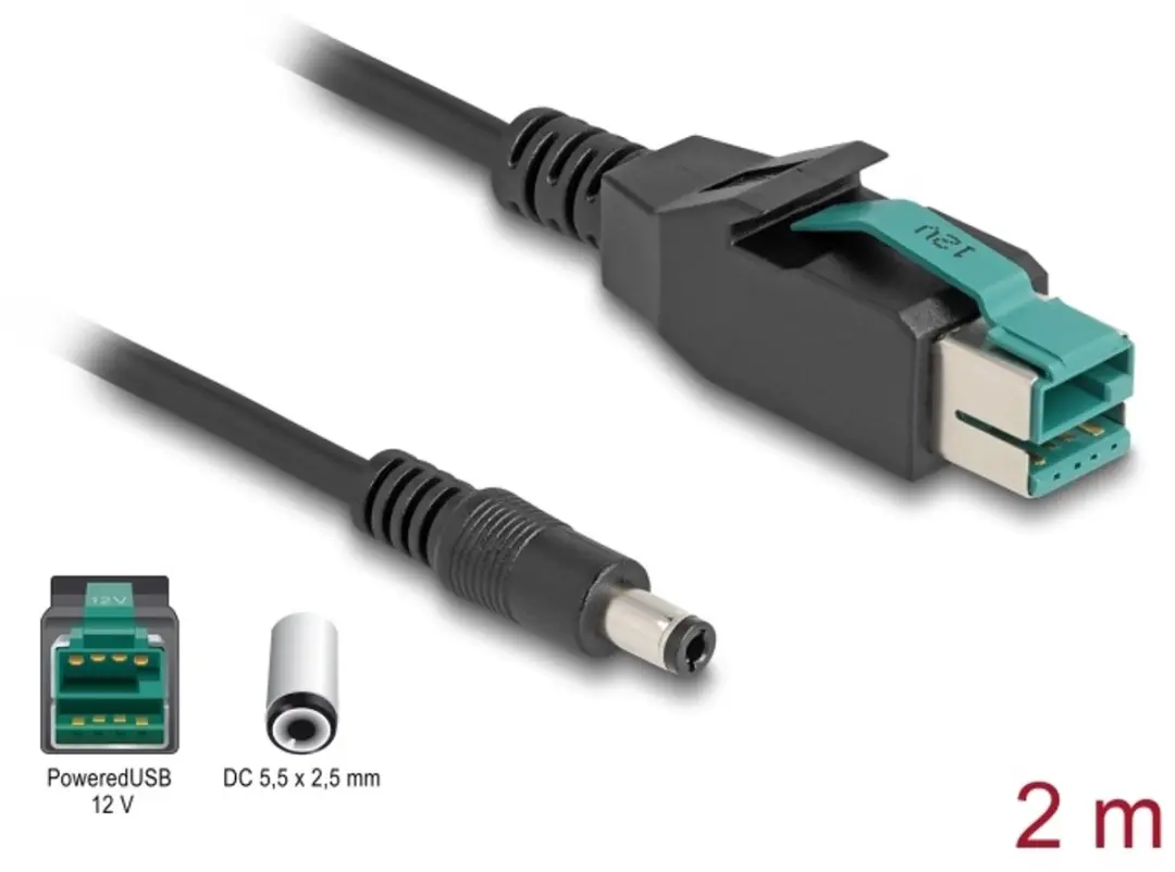 Delock PoweredUSB Kabel 12V DC 5.5x2.5mm