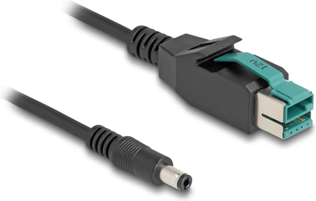 Delock PoweredUSB Kabel 12V DC 5.5x2.5mm - 2m - Zwart