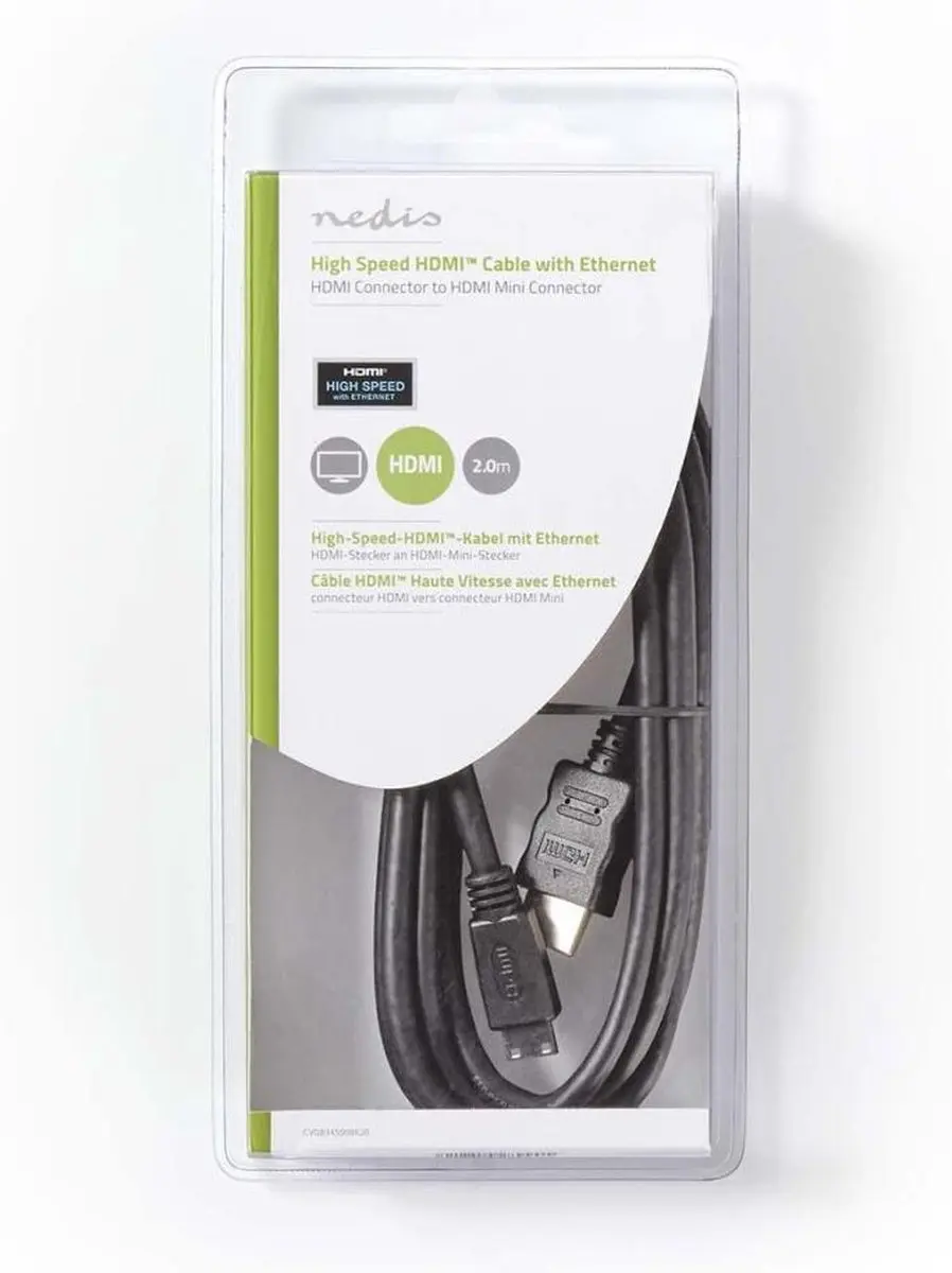 Nedis HDMI-Kabel CVGB34500BK20 4K@30Hz - 2m - Zwart