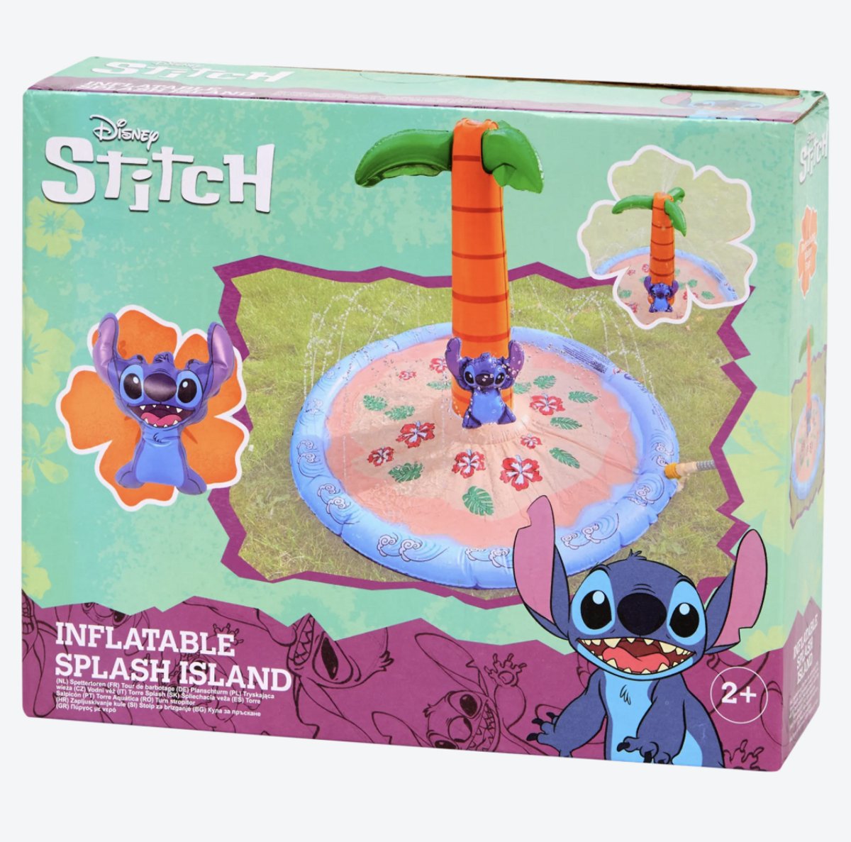 Lilo en Stitch Watertoren - Opblaasbaar - Splash Toren - Water Speelgoed - Zomer - Tuin en Vakantie - Vanaf 2 jaar - Opblaasbaar Spetter Eiland - Disney Lilo & Stitch - Zwembad voor Peuters en Kleuters - Tuin Speelgoed - Hoge Kwaliteit