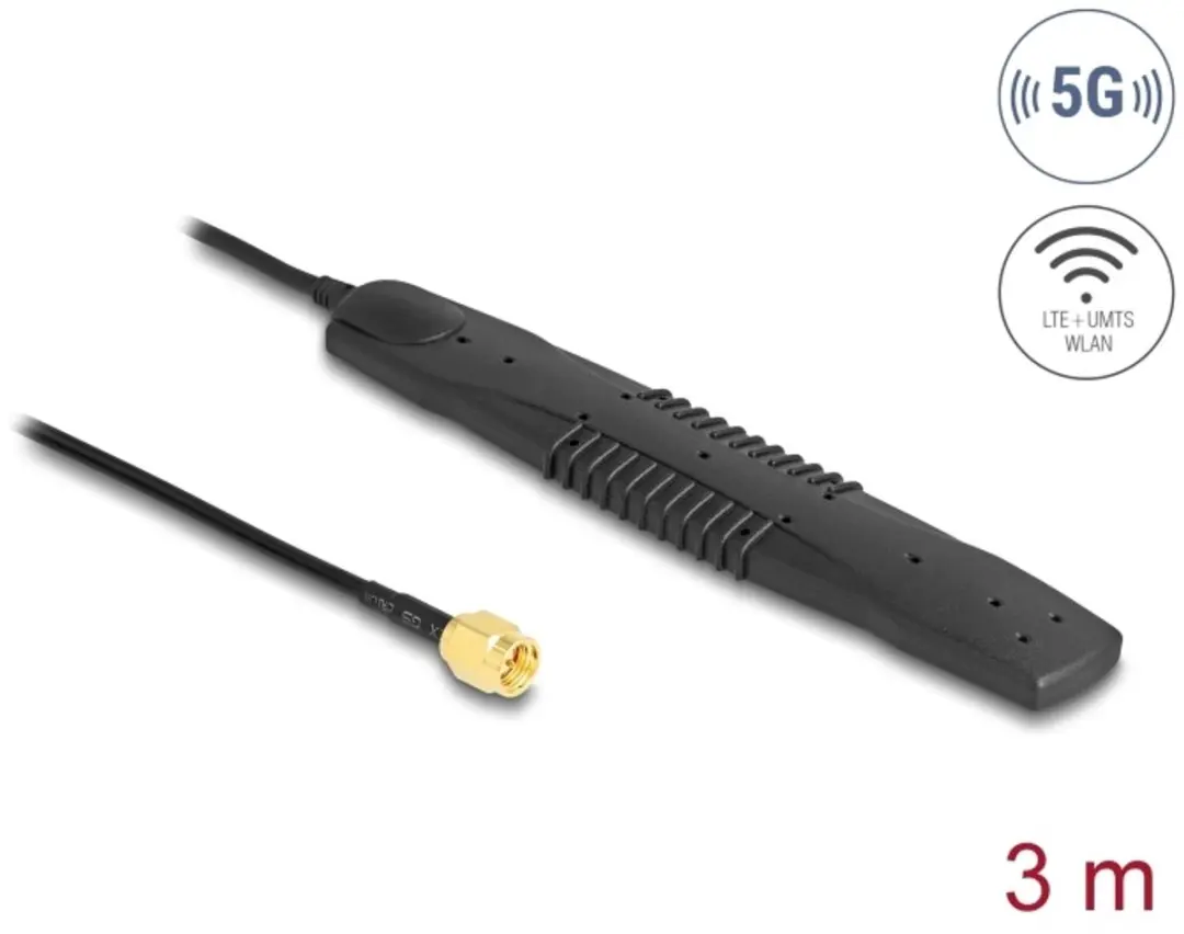 Delock 5G LTE WLAN Antenne SMA 2,5 dBi - Zwart