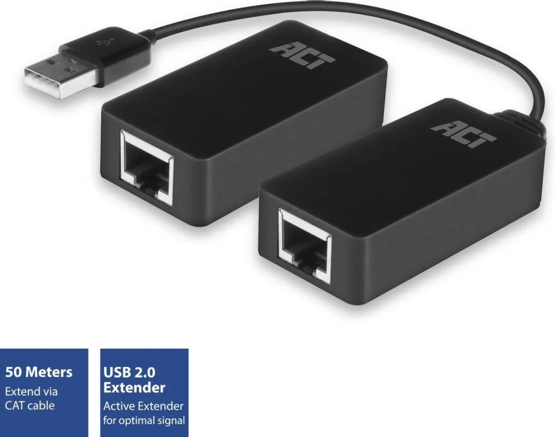 ACT USB Extender over UTP AC6063 - Zwart
