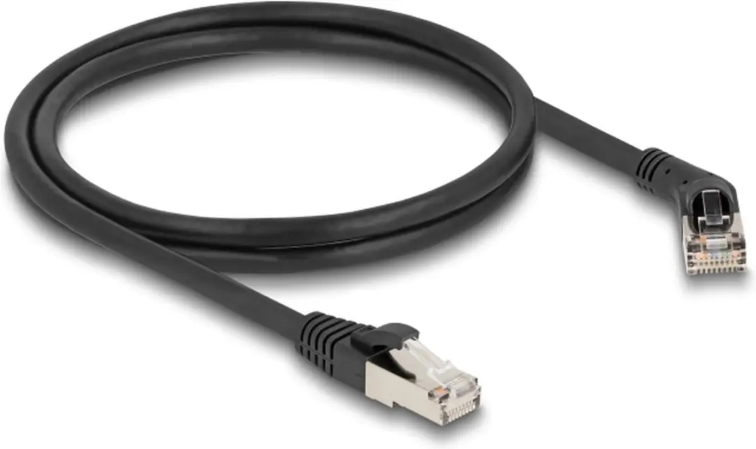 Delock Cat.6A S/FTP RJ45 Kabel 45° - 1m - Zwart