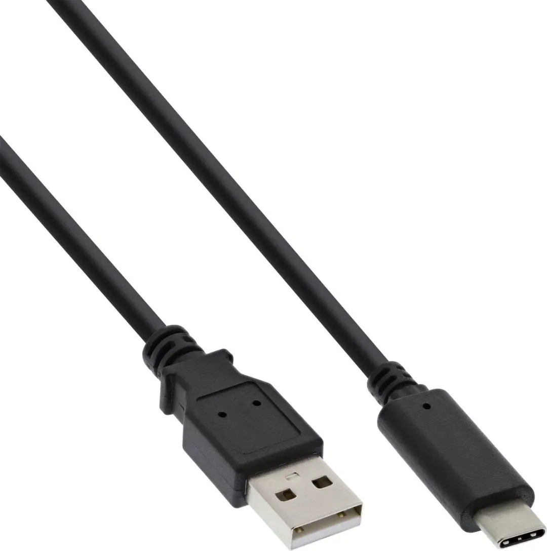 InLine USB-C naar USB-A Kabel 1,5m - Zwart